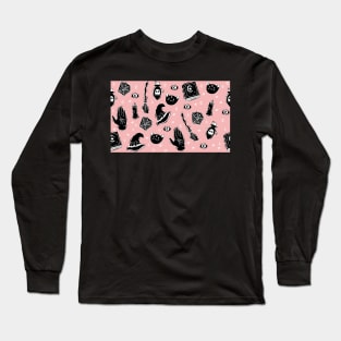 Witchy on Pastel Pink Long Sleeve T-Shirt